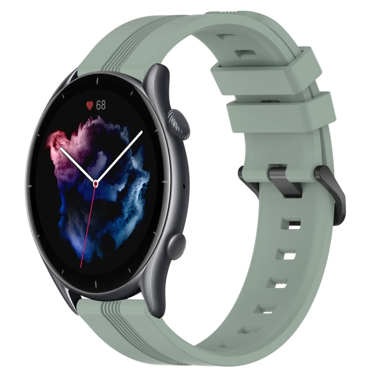 22mm Concave Striped Slicone Watch Band, For Amazfit GTR 4, For Amazfit GTR 3, For Amazfit GTR 3 Pro, For Amazfit GTR 2e, For Amazfit GTR 2, For Amazfit 3, For Amazfit GTR 47mm