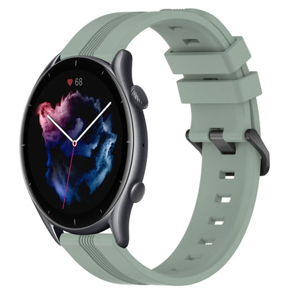 22mm Concave Striped Slicone Watch Band, For Amazfit GTR 4, For Amazfit GTR 3, For Amazfit GTR 3 Pro, For Amazfit GTR 2e, For Amazfit GTR 2, For Amazfit 3, For Amazfit GTR 47mm