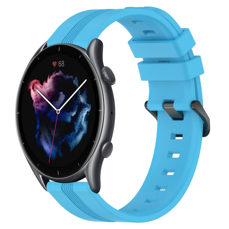 22mm Concave Striped Slicone Watch Band, For Amazfit GTR 4, For Amazfit GTR 3, For Amazfit GTR 3 Pro, For Amazfit GTR 2e, For Amazfit GTR 2, For Amazfit 3, For Amazfit GTR 47mm