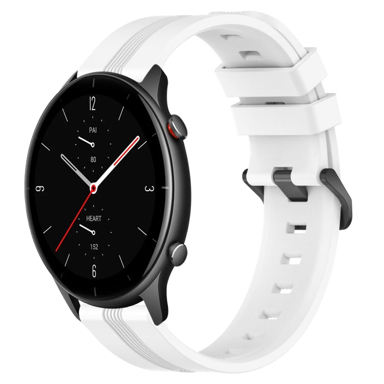 22mm Concave Striped Slicone Watch Band, For Amazfit GTR 4, For Amazfit GTR 3, For Amazfit GTR 3 Pro, For Amazfit GTR 2e, For Amazfit GTR 2, For Amazfit 3, For Amazfit GTR 47mm