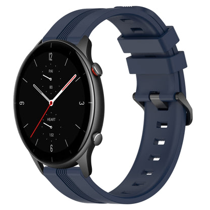 22mm Concave Striped Slicone Watch Band, For Amazfit GTR 4, For Amazfit GTR 3, For Amazfit GTR 3 Pro, For Amazfit GTR 2e, For Amazfit GTR 2, For Amazfit 3, For Amazfit GTR 47mm