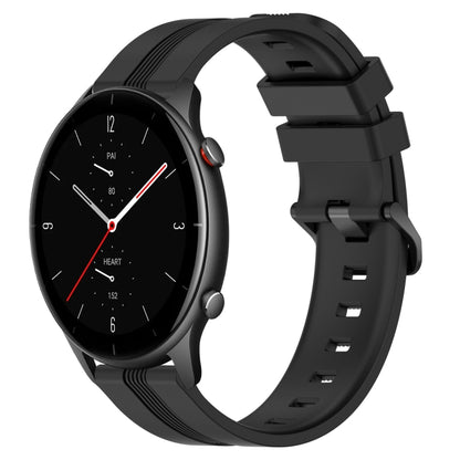 22mm Concave Striped Slicone Watch Band, For Amazfit GTR 4, For Amazfit GTR 3, For Amazfit GTR 3 Pro, For Amazfit GTR 2e, For Amazfit GTR 2, For Amazfit 3, For Amazfit GTR 47mm
