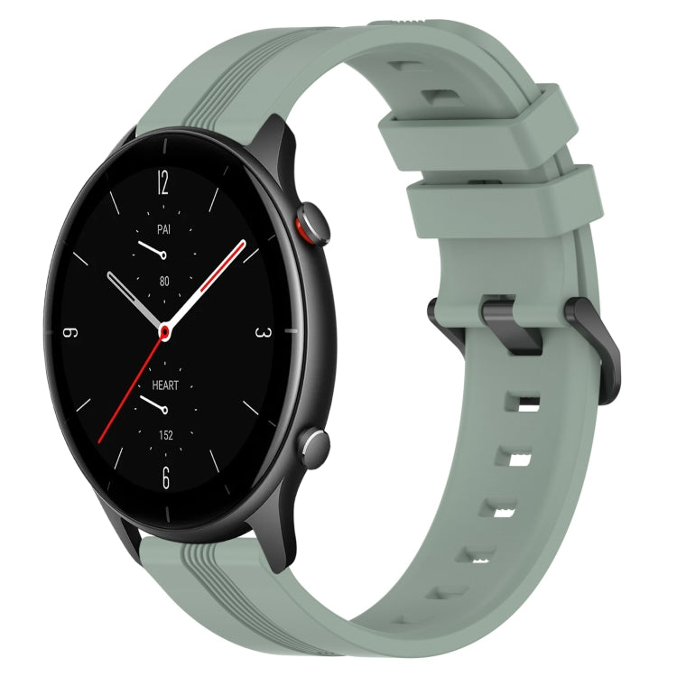 22mm Concave Striped Slicone Watch Band, For Amazfit GTR 4, For Amazfit GTR 3, For Amazfit GTR 3 Pro, For Amazfit GTR 2e, For Amazfit GTR 2, For Amazfit 3, For Amazfit GTR 47mm