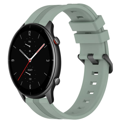 22mm Concave Striped Slicone Watch Band, For Amazfit GTR 4, For Amazfit GTR 3, For Amazfit GTR 3 Pro, For Amazfit GTR 2e, For Amazfit GTR 2, For Amazfit 3, For Amazfit GTR 47mm
