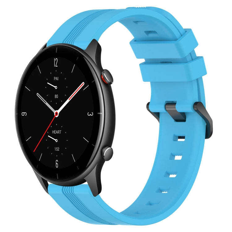 22mm Concave Striped Slicone Watch Band, For Amazfit GTR 4, For Amazfit GTR 3, For Amazfit GTR 3 Pro, For Amazfit GTR 2e, For Amazfit GTR 2, For Amazfit 3, For Amazfit GTR 47mm