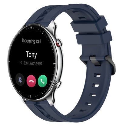 22mm Concave Striped Slicone Watch Band, For Amazfit GTR 4, For Amazfit GTR 3, For Amazfit GTR 3 Pro, For Amazfit GTR 2e, For Amazfit GTR 2, For Amazfit 3, For Amazfit GTR 47mm