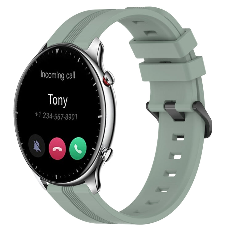 22mm Concave Striped Slicone Watch Band, For Amazfit GTR 4, For Amazfit GTR 3, For Amazfit GTR 3 Pro, For Amazfit GTR 2e, For Amazfit GTR 2, For Amazfit 3, For Amazfit GTR 47mm