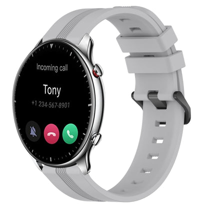 22mm Concave Striped Slicone Watch Band, For Amazfit GTR 4, For Amazfit GTR 3, For Amazfit GTR 3 Pro, For Amazfit GTR 2e, For Amazfit GTR 2, For Amazfit 3, For Amazfit GTR 47mm