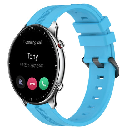 22mm Concave Striped Slicone Watch Band, For Amazfit GTR 4, For Amazfit GTR 3, For Amazfit GTR 3 Pro, For Amazfit GTR 2e, For Amazfit GTR 2, For Amazfit 3, For Amazfit GTR 47mm