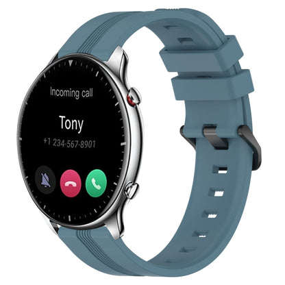 22mm Concave Striped Slicone Watch Band, For Amazfit GTR 4, For Amazfit GTR 3, For Amazfit GTR 3 Pro, For Amazfit GTR 2e, For Amazfit GTR 2, For Amazfit 3, For Amazfit GTR 47mm