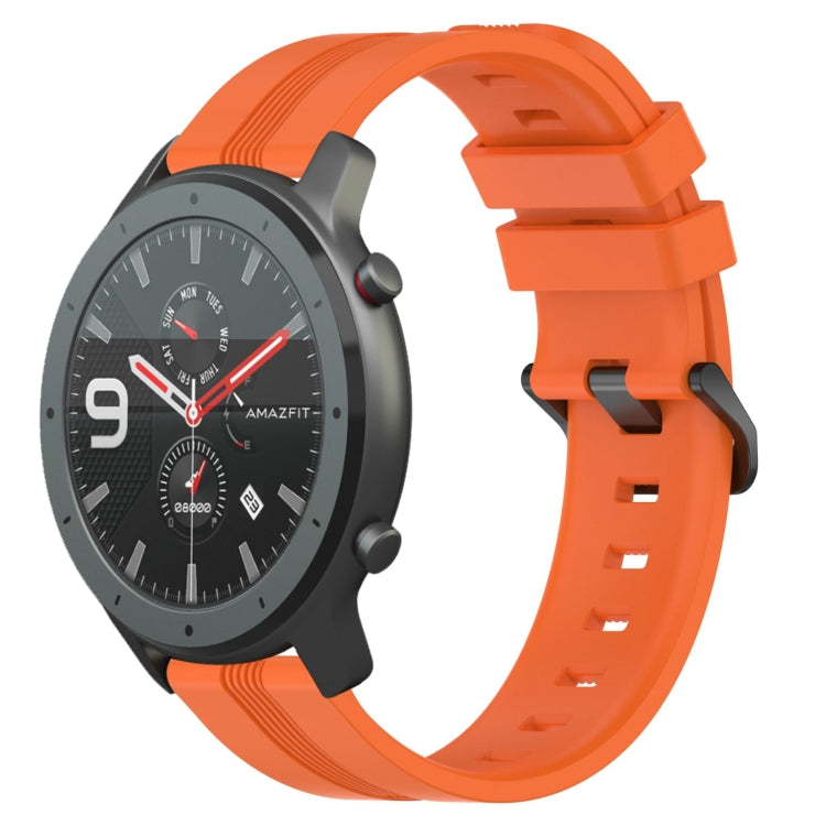 22mm Concave Striped Slicone Watch Band, For Amazfit GTR 4, For Amazfit GTR 3, For Amazfit GTR 3 Pro, For Amazfit GTR 2e, For Amazfit GTR 2, For Amazfit 3, For Amazfit GTR 47mm