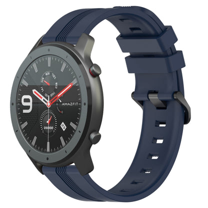 22mm Concave Striped Slicone Watch Band, For Amazfit GTR 4, For Amazfit GTR 3, For Amazfit GTR 3 Pro, For Amazfit GTR 2e, For Amazfit GTR 2, For Amazfit 3, For Amazfit GTR 47mm