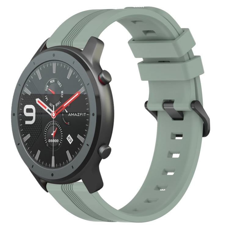 22mm Concave Striped Slicone Watch Band, For Amazfit GTR 4, For Amazfit GTR 3, For Amazfit GTR 3 Pro, For Amazfit GTR 2e, For Amazfit GTR 2, For Amazfit 3, For Amazfit GTR 47mm