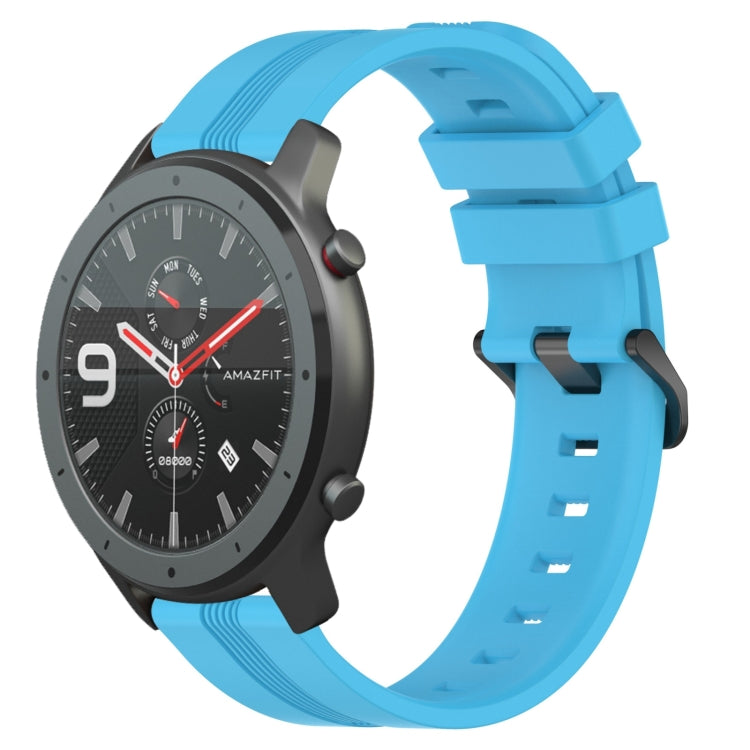 22mm Concave Striped Slicone Watch Band, For Amazfit GTR 4, For Amazfit GTR 3, For Amazfit GTR 3 Pro, For Amazfit GTR 2e, For Amazfit GTR 2, For Amazfit 3, For Amazfit GTR 47mm