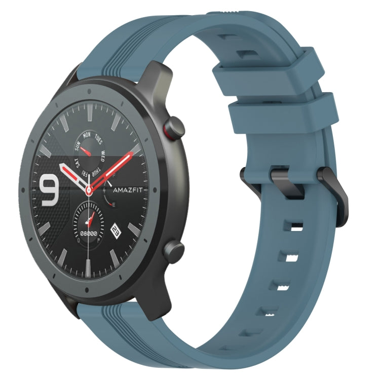 22mm Concave Striped Slicone Watch Band, For Amazfit GTR 4, For Amazfit GTR 3, For Amazfit GTR 3 Pro, For Amazfit GTR 2e, For Amazfit GTR 2, For Amazfit 3, For Amazfit GTR 47mm