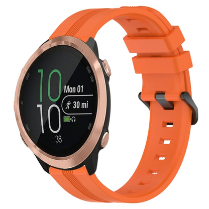 20mm Concave Striped Slicone Watch Band, For Garmin Forerunner 645 Music, For Garmin Forerunner Sq2, For Garmin Forerunner Sq2 Music