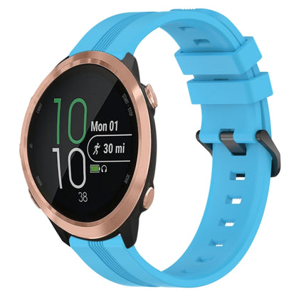 20mm Concave Striped Slicone Watch Band, For Garmin Forerunner 645 Music, For Garmin Forerunner Sq2, For Garmin Forerunner Sq2 Music