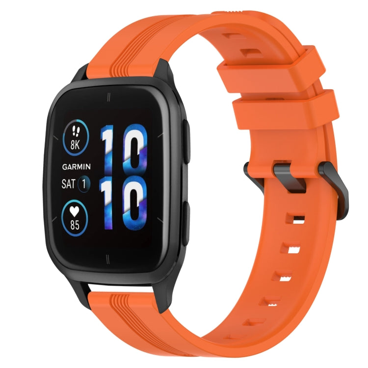20mm Concave Striped Slicone Watch Band, For Garmin Forerunner 645 Music, For Garmin Forerunner Sq2, For Garmin Forerunner Sq2 Music