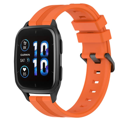 20mm Concave Striped Slicone Watch Band, For Garmin Forerunner 645 Music, For Garmin Forerunner Sq2, For Garmin Forerunner Sq2 Music