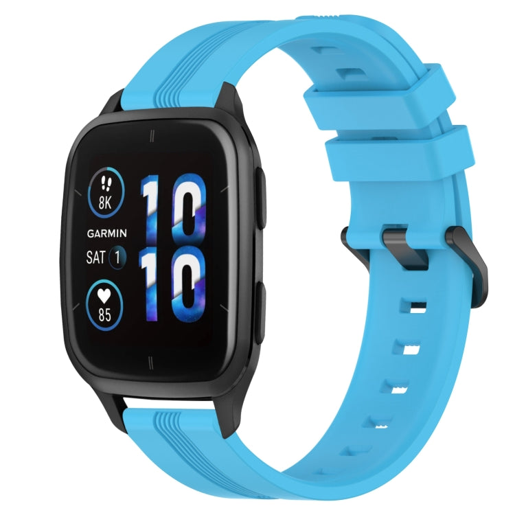 20mm Concave Striped Slicone Watch Band, For Garmin Forerunner 645 Music, For Garmin Forerunner Sq2, For Garmin Forerunner Sq2 Music
