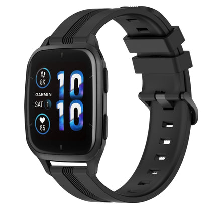 20mm Concave Striped Slicone Watch Band, For Garmin Forerunner 645 Music, For Garmin Forerunner Sq2, For Garmin Forerunner Sq2 Music