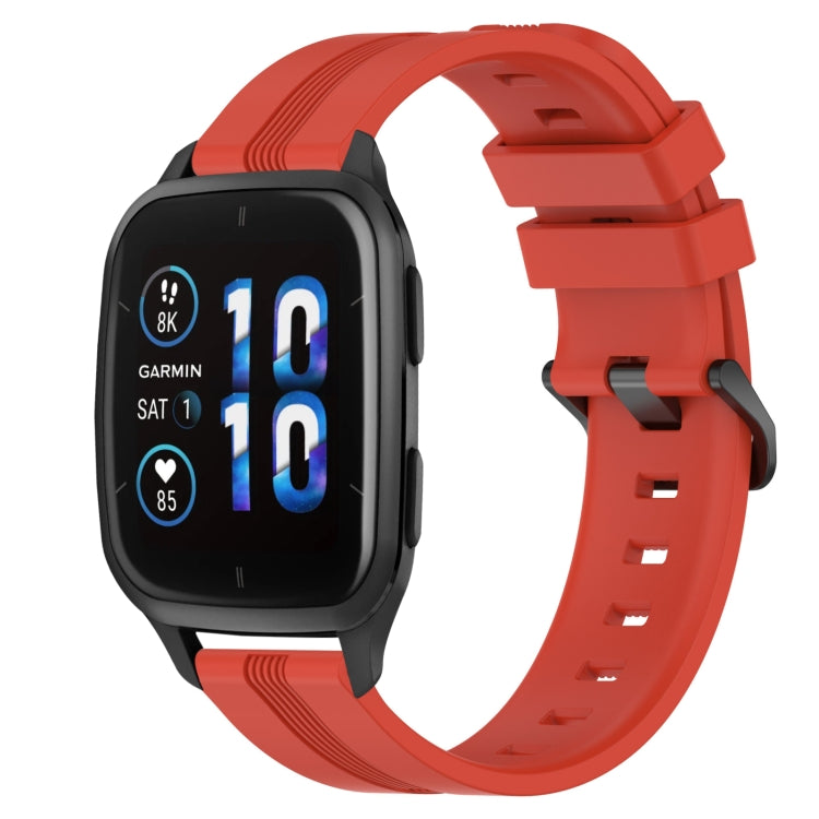 20mm Concave Striped Slicone Watch Band, For Garmin Forerunner 645 Music, For Garmin Forerunner Sq2, For Garmin Forerunner Sq2 Music