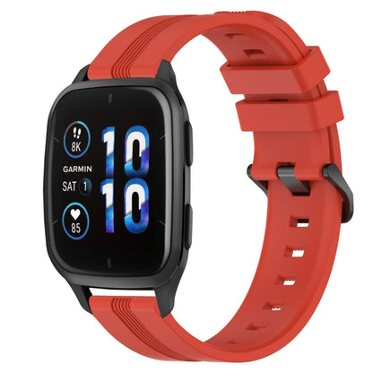 20mm Concave Striped Slicone Watch Band, For Garmin Forerunner 645 Music, For Garmin Forerunner Sq2, For Garmin Forerunner Sq2 Music