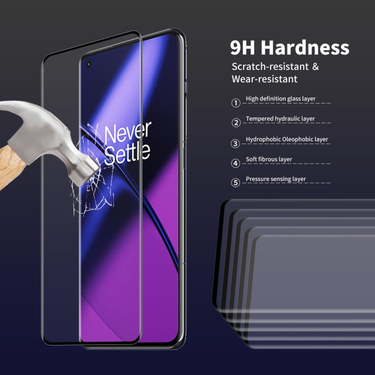 For OnePlus 11 ENKAY Hat-Prince 3D Hot Bending Explosion-proof Full Glue Tempered Glass Film, For OnePlus 11(1pc), For OnePlus 11(2pcs), For OnePlus 11(5pcs)