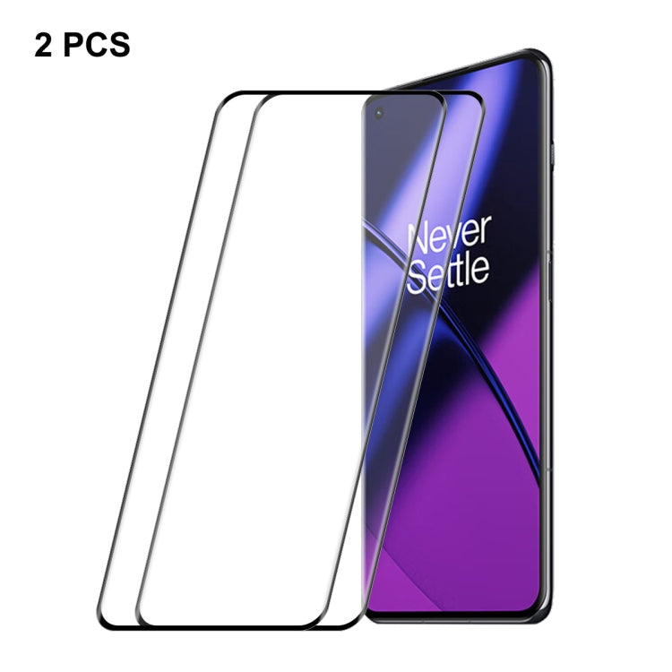 For OnePlus 11 ENKAY Hat-Prince 3D Hot Bending Explosion-proof Full Glue Tempered Glass Film, For OnePlus 11(1pc), For OnePlus 11(2pcs), For OnePlus 11(5pcs)