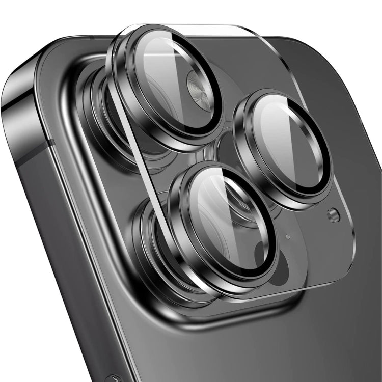 For iPhone 14 Pro / 14 Pro Max ENKAY Hat-Prince 9H Rear Camera Lens Tempered Glass Aluminium Alloy Film