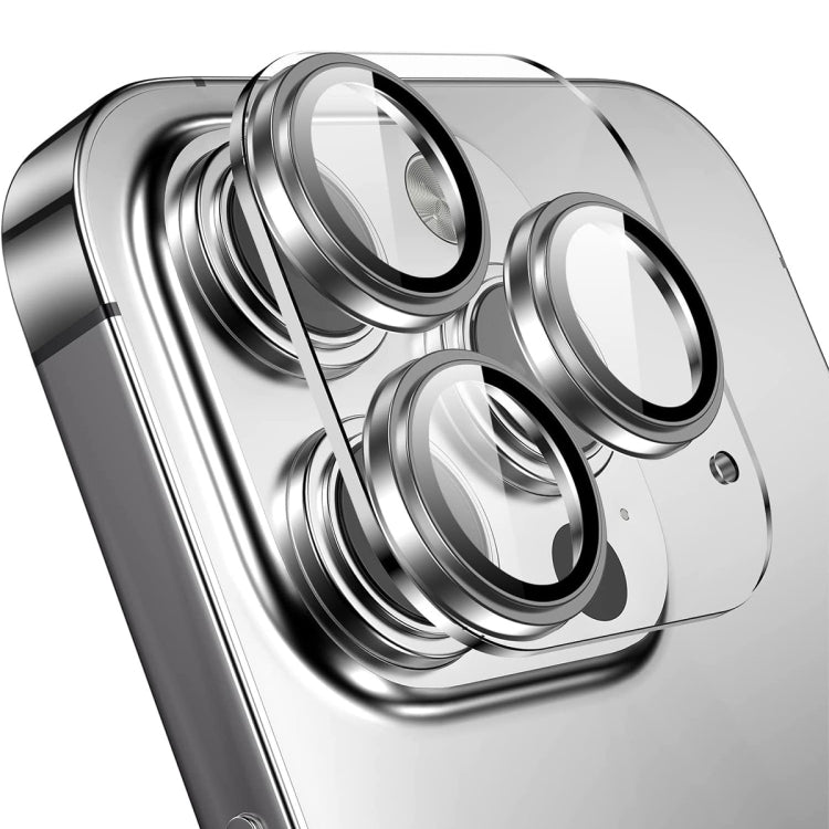 For iPhone 14 Pro / 14 Pro Max ENKAY Hat-Prince 9H Rear Camera Lens Tempered Glass Aluminium Alloy Film