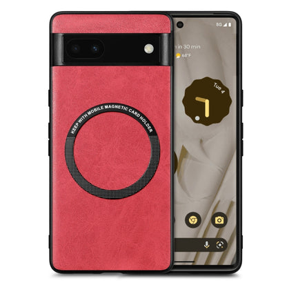 For Google Pixel 6A Solid Color Magsafe Leather Phone Case, For Google Pixel 6A