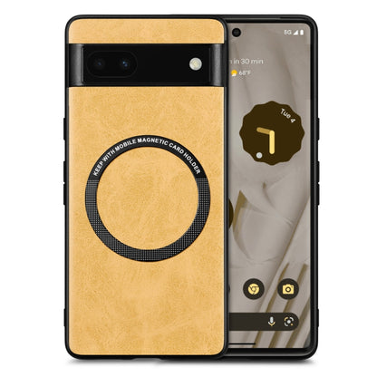 For Google Pixel 6A Solid Color Magsafe Leather Phone Case, For Google Pixel 6A