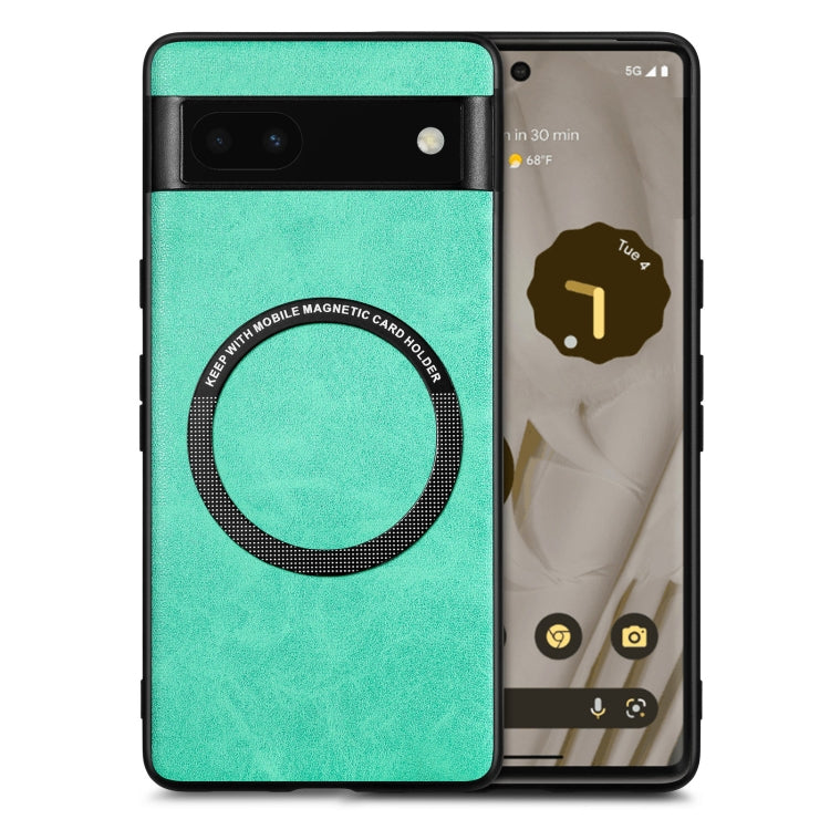 For Google Pixel 6A Solid Color Magsafe Leather Phone Case, For Google Pixel 6A