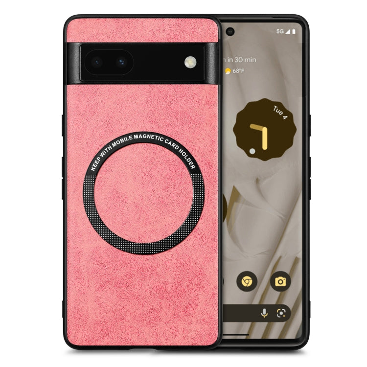 For Google Pixel 6A Solid Color Magsafe Leather Phone Case, For Google Pixel 6A