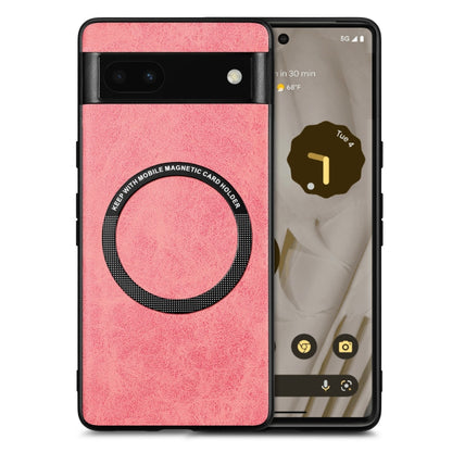 For Google Pixel 6A Solid Color Magsafe Leather Phone Case, For Google Pixel 6A