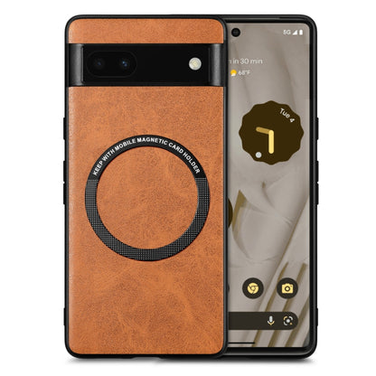 For Google Pixel 6A Solid Color Magsafe Leather Phone Case, For Google Pixel 6A