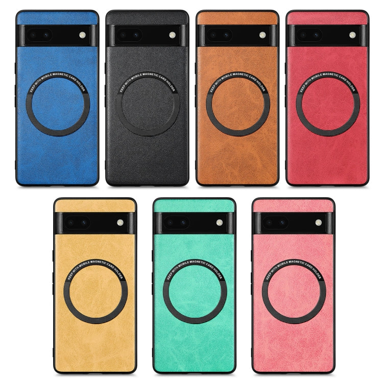 For Google Pixel 6A Solid Color Magsafe Leather Phone Case, For Google Pixel 6A