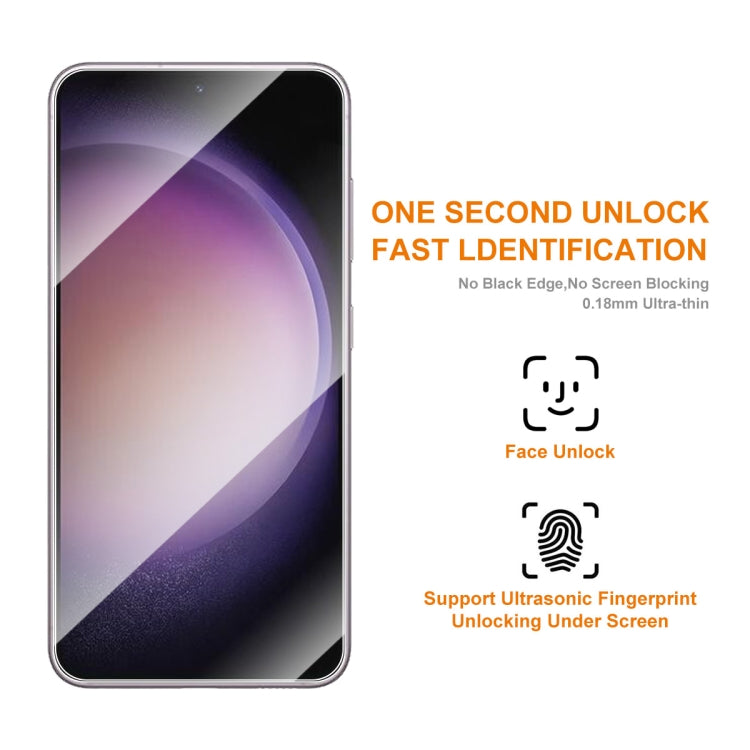 For Samsung Galaxy S23+ 5G ENKAY Hat-Prince 0.18mm Ultra-thin 9H Tempered Glass Film, Support Ultrasonic Fingerprint Unclock, 1pc, 2pcs, 5pcs, 10pcs