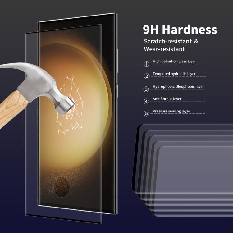 For Samsung Galaxy S23 Ultra 5G ENKAY 3D Hot Bending Explosion-proof Full Tempered Glass Film, 1pc, 2pcs, 5pcs