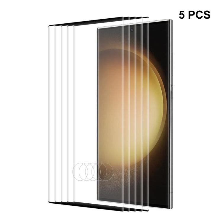 For Samsung Galaxy S23 Ultra 5G ENKAY 3D Hot Bending Explosion-proof Full Tempered Glass Film, 1pc, 2pcs, 5pcs