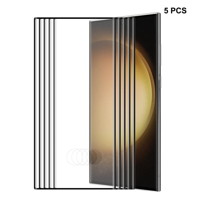 For Samsung Galaxy S23 Ultra  5G ENKAY 3D Full Glue Hot Bending Explosion-proof Full Tempered Glass Film, For Samsung Galaxy S23 Ultra 5G(1pc), For Samsung Galaxy S23 Ultra 5G(2pcs), For Samsung Galaxy S23 Ultra 5G(5pcs)