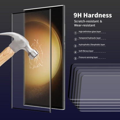 For Samsung Galaxy S23 Ultra 5G ENKAY 3D Full Glue Hot Bending Explosion-proof Full Tempered Glass Film, Support Ultrasonic Fingerprint Unclock, For Samsung Galaxy S23 Ultra 5G(1pc), For Samsung Galaxy S23 Ultra 5G(2pcs)                                ...