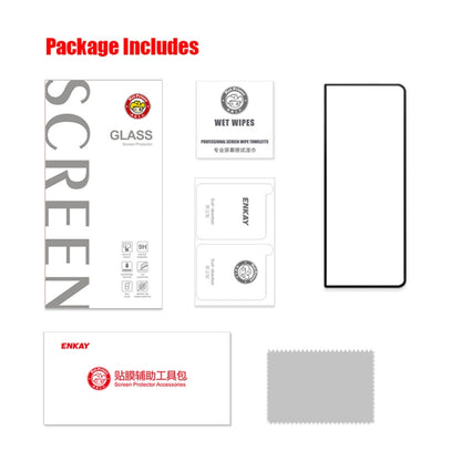 For Samsung Galaxy Z Fold4 5G ENKAY Hat-Prince Full Glue 0.26mm 9H 2.5D Tempered Glass Full Film, 1pc, 2pcs, 5pcs, 10pcs