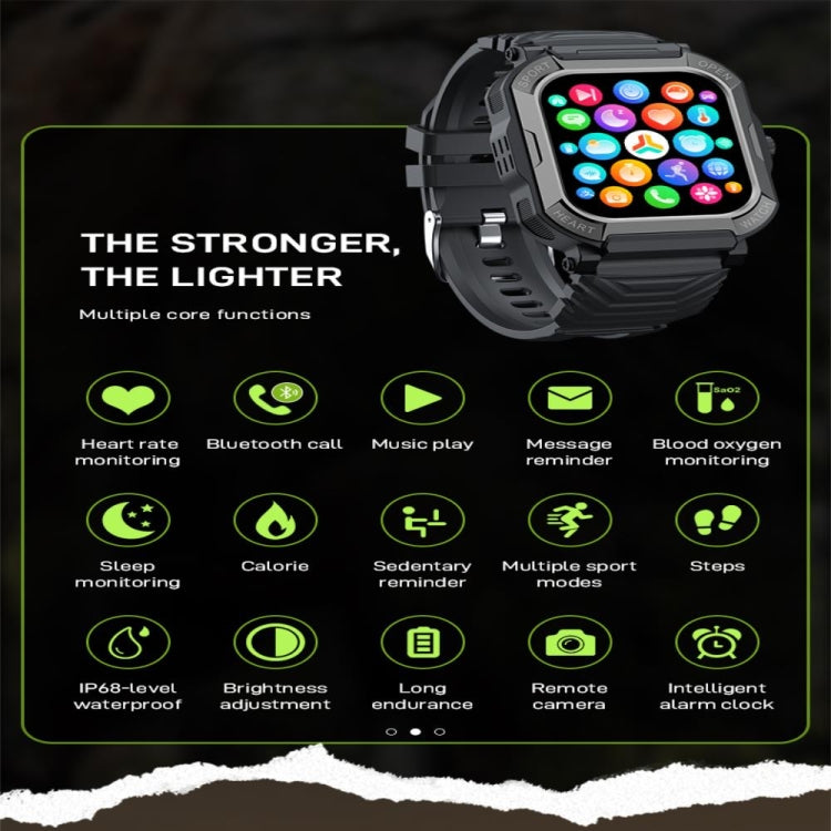H30 1.91 inch Color Screen Smart Watch,Support Heart Rate Monitoring / Blood Pressure Monitoring