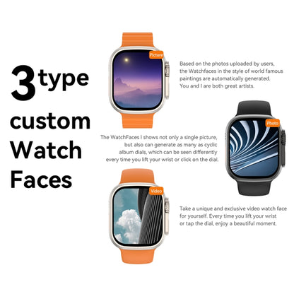 Ultra9 2.1 inch Color Screen Smart Watch,Support Heart Rate Monitoring / Blood Pressure Monitoring