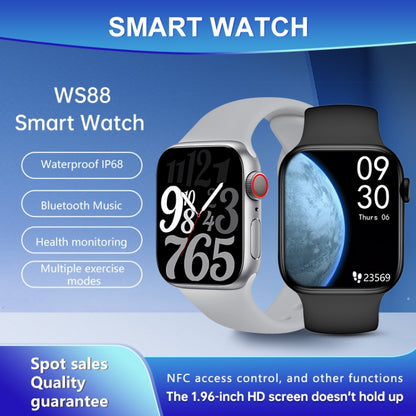 WS88 1.96 inch Color Screen Smart Watch,Support Heart Rate Monitoring / Blood Pressure Monitoring