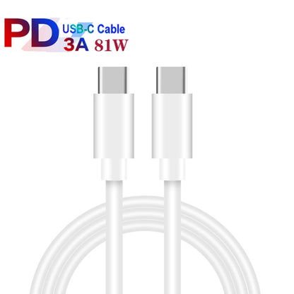 PD04 Type-C + USB Mobile Phone Charger with Type-C to Type-C Cable, EU Plug, EU Plug + Type-C to Type-C Cable