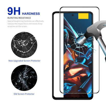 For Xiaomi Poco X5 ENKAY Hat-Prince Full Glue 0.26mm 9H 2.5D Tempered Glass Full Film, For Xiaomi Poco X5(1pc), For Xiaomi Poco X5(2pcs), For Xiaomi Poco X5(5pcs), For Xiaomi Poco X5(10pcs)