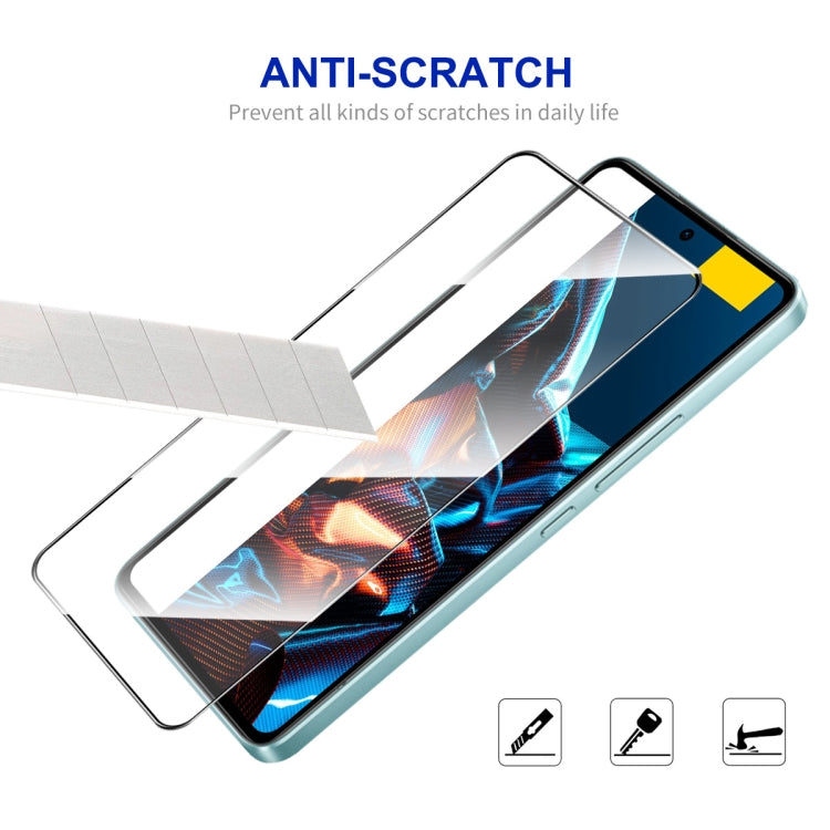 For Xiaomi Poco X5 ENKAY Hat-Prince Full Glue 0.26mm 9H 2.5D Tempered Glass Full Film, For Xiaomi Poco X5(1pc), For Xiaomi Poco X5(2pcs), For Xiaomi Poco X5(5pcs), For Xiaomi Poco X5(10pcs)